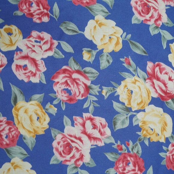 Vintage 80s Floral Midi Dress - Picture 5 of 12